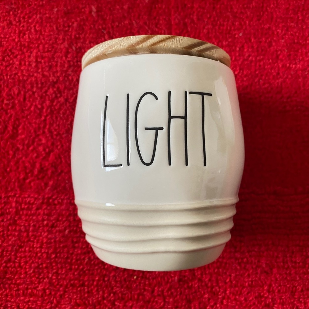 Rae Dunn Candle -Light-Vanilla Cream with Lid🕯